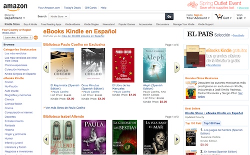 Kindle eBook Store ahora en Español